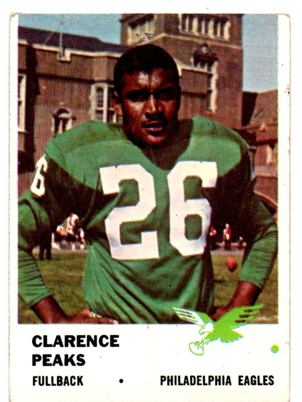 Vintage 1961 Football Card - Clarence Peaks